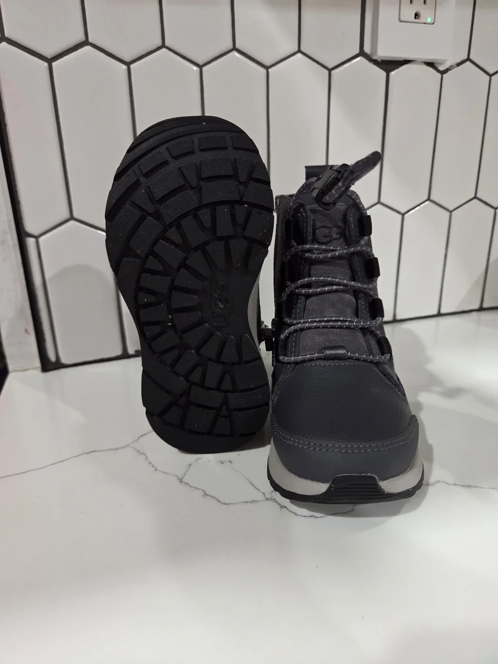 Ugg Boys Gray Winter Boots - Lightweight & Waterproof
